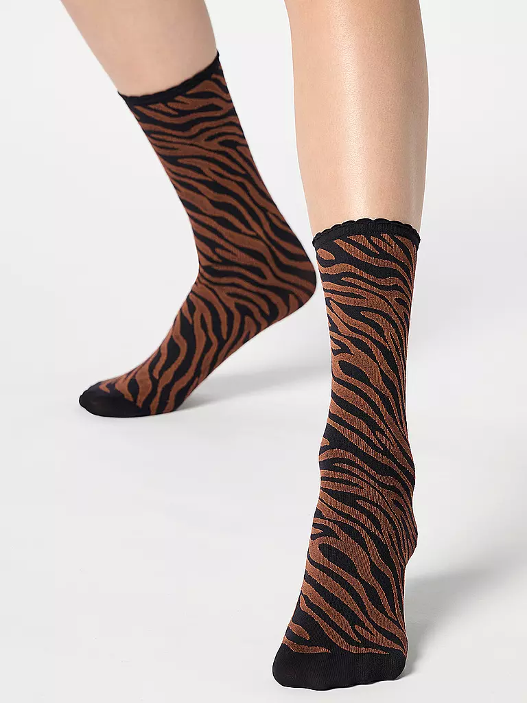 OROBLU | Socquettes fines SAVAGE 50 noir / cacao | 