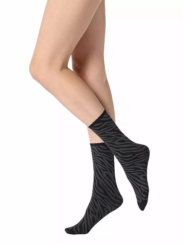 OROBLU | Socquettes fines SAVAGE 50 noir / gris | Gris