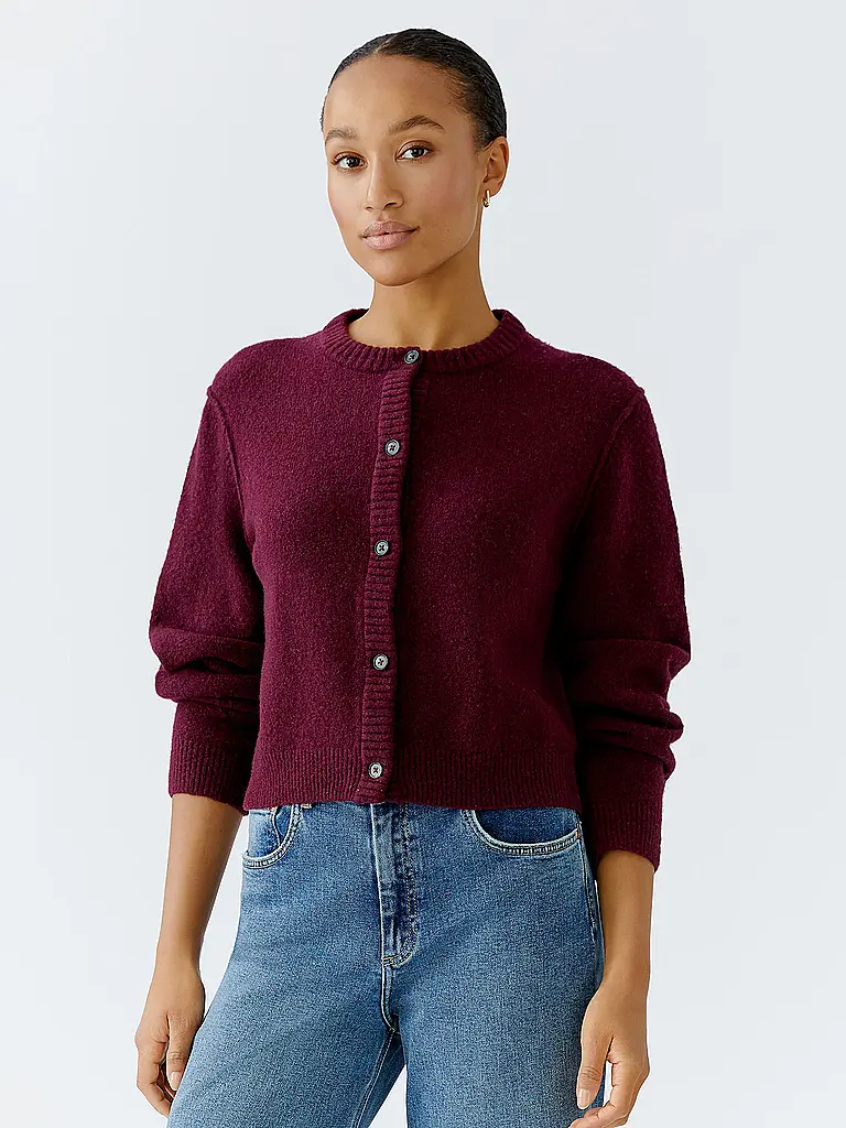 OUÍ | Cardigan | dunkelrot
