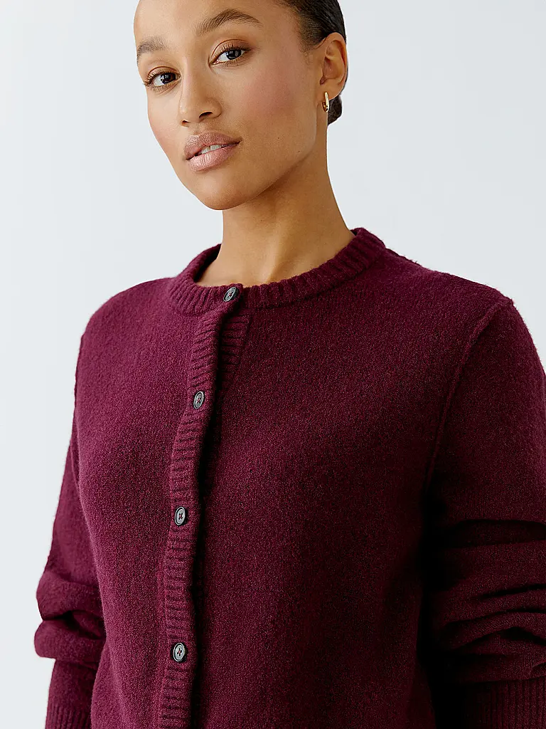 OUÍ | Cardigan | dunkelrot