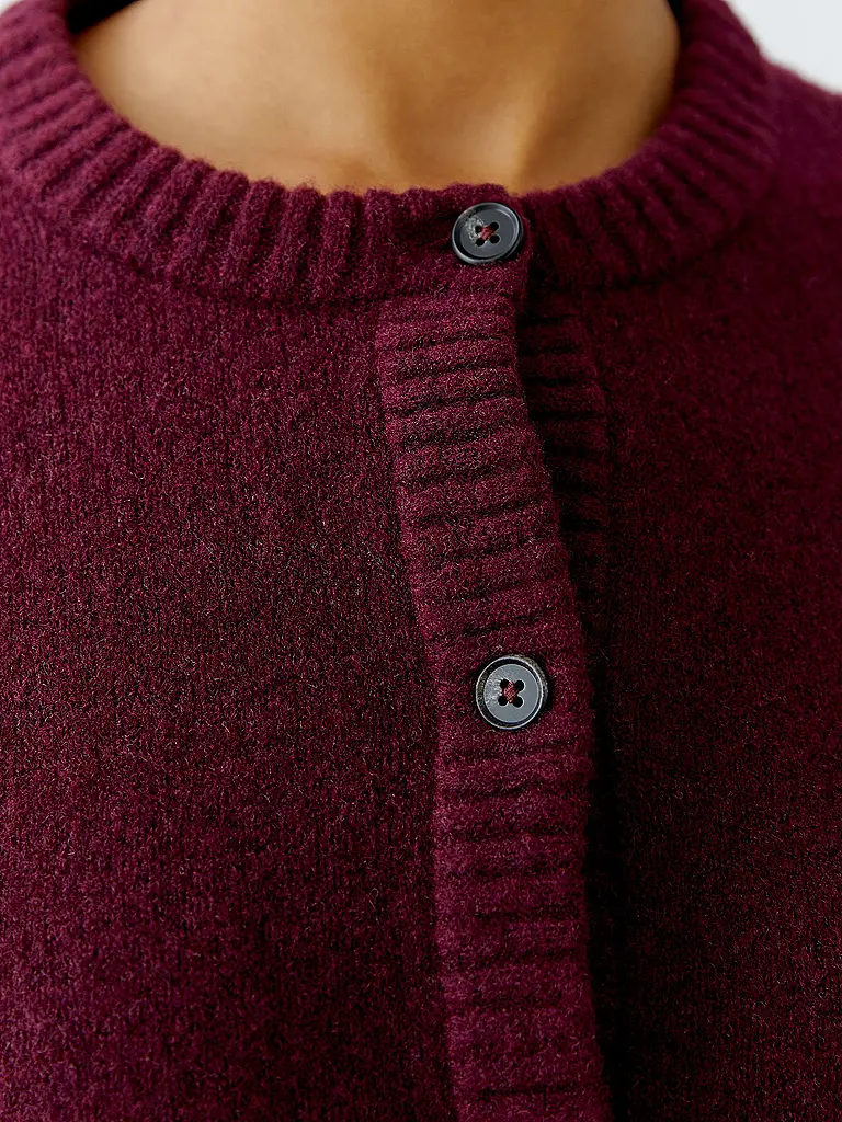 OUÍ | Cardigan | dunkelrot