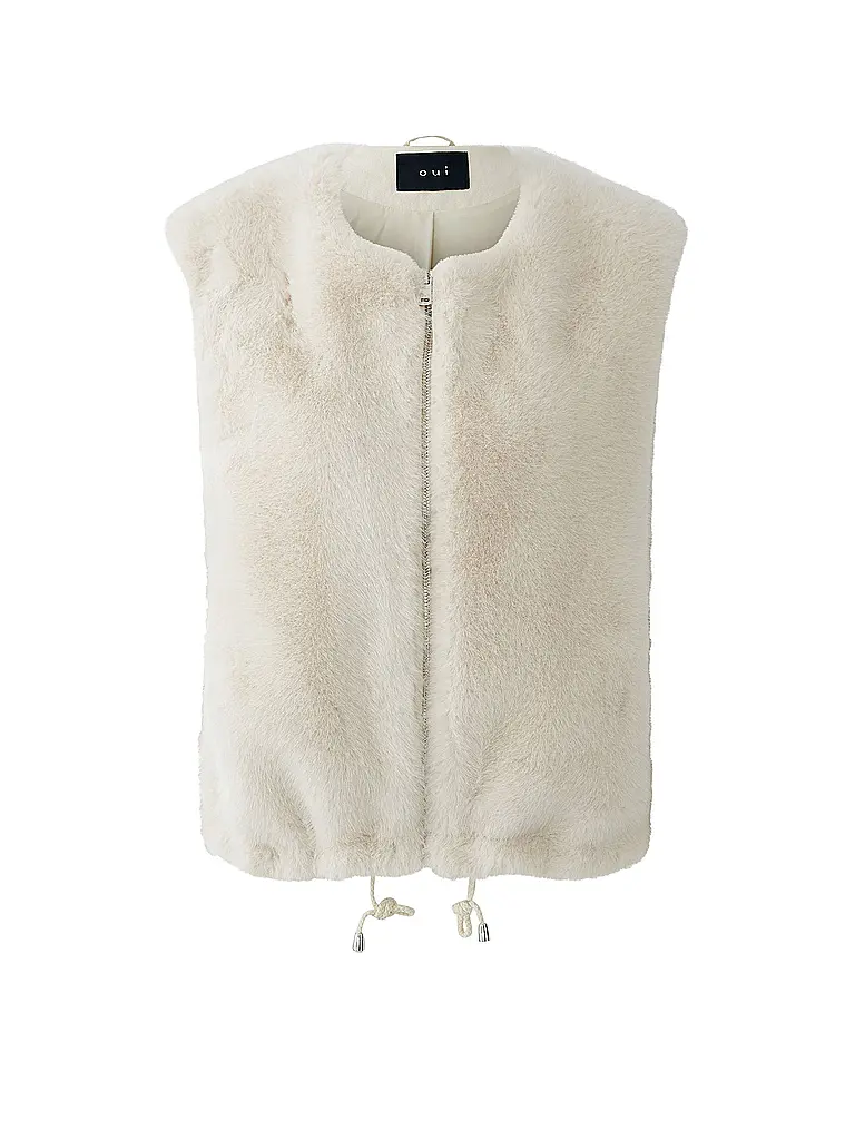 OUÍ | Gilet aspect fourrure | beige