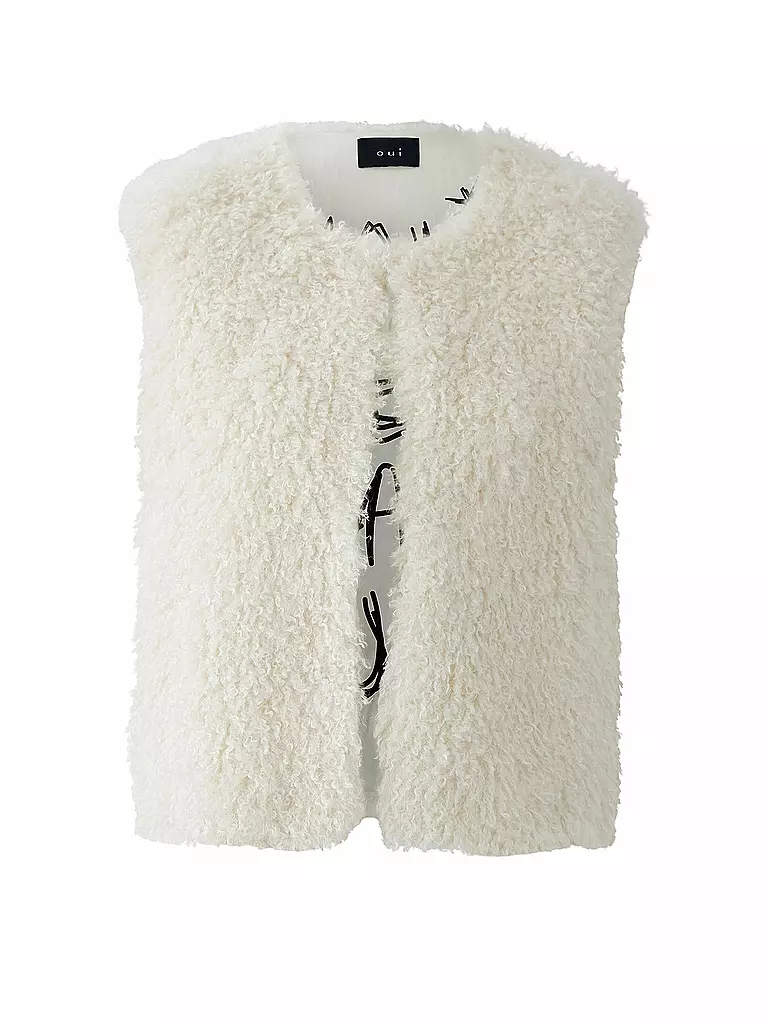 OUÍ | Gilet aspect fourrure | creme