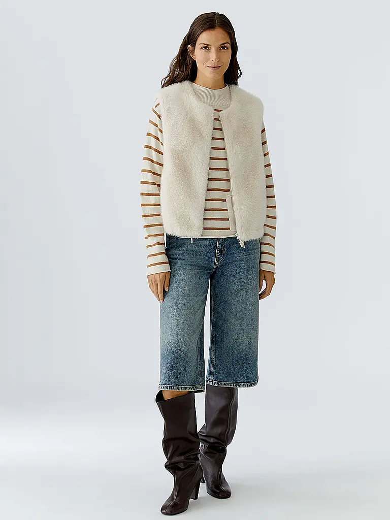 OUÍ | Gilet aspect fourrure | beige