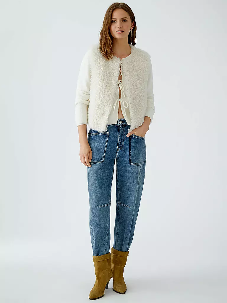 OUÍ | Gilet aspect fourrure | creme
