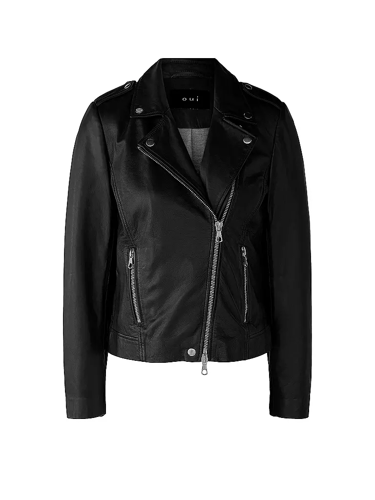 OUÍ | Lederjacke | Noir