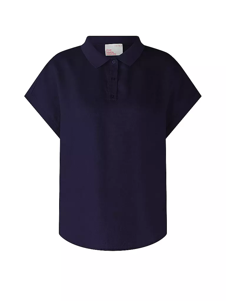 OUÍ | Leinenbluse  | Bleu foncé