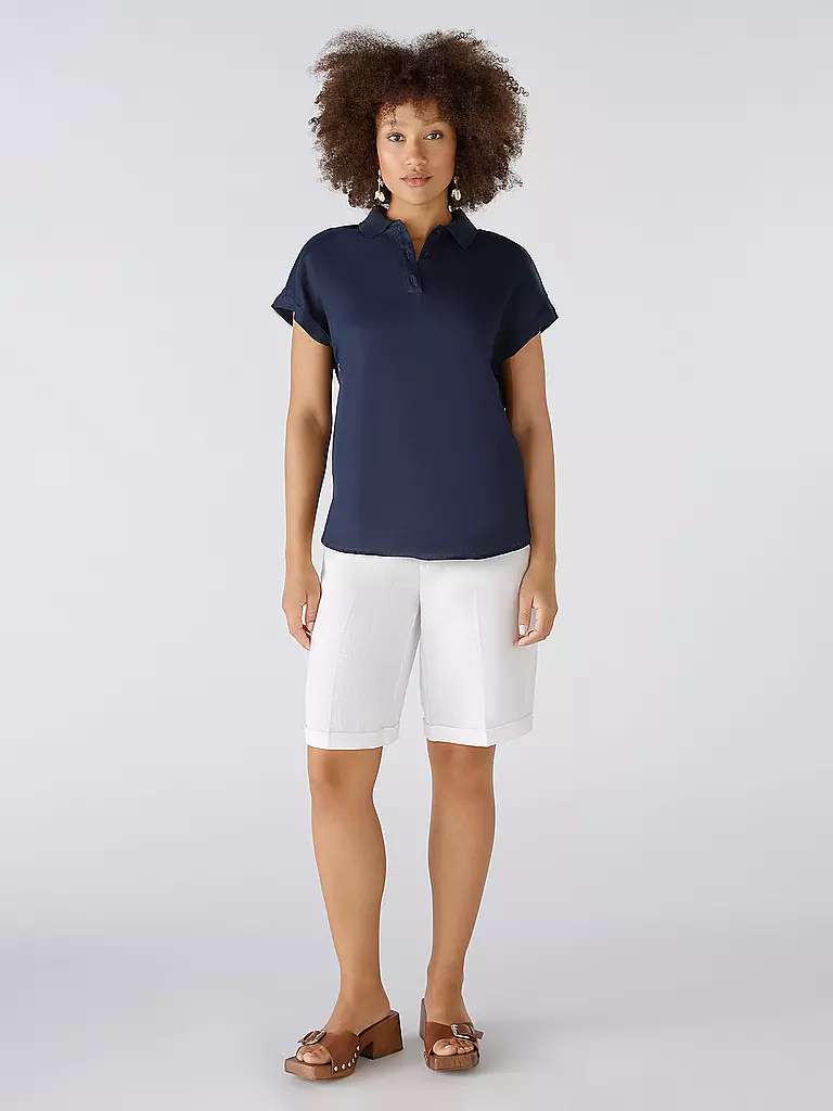 OUÍ | Leinenbluse  | Bleu foncé