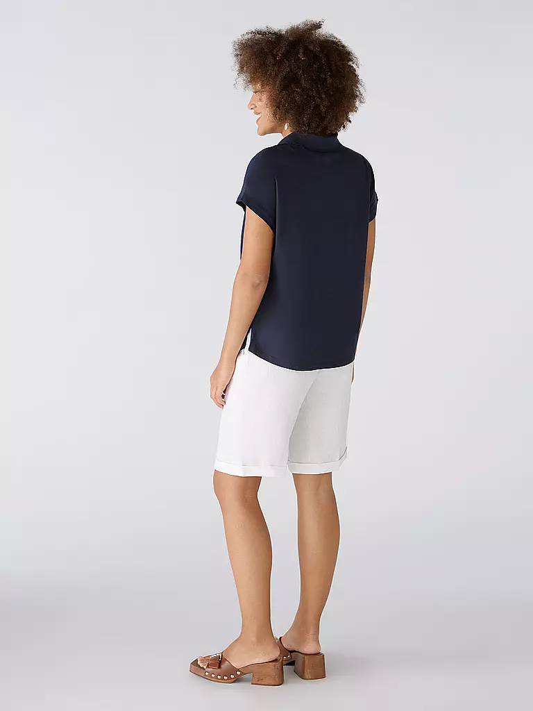 OUÍ | Leinenbluse  | Bleu foncé