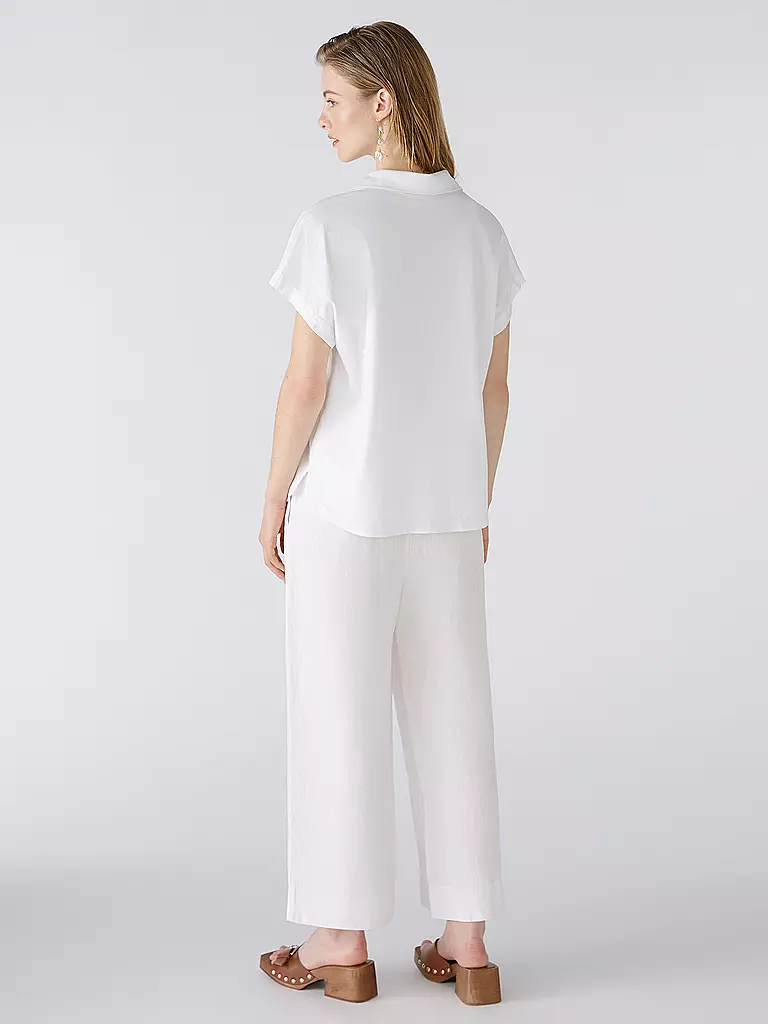 OUÍ | Leinenbluse | Blanc