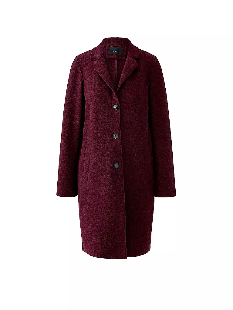 OUÍ | Manteau en laine | dunkelrot