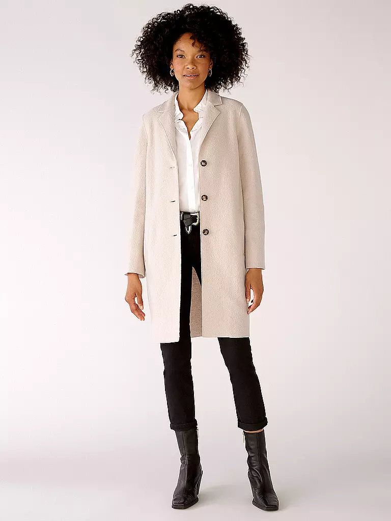 OUÍ | Manteau en laine | creme