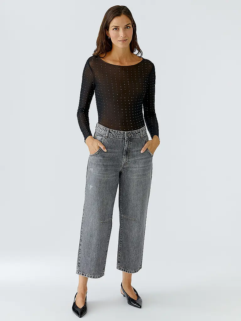 OUÍ | Nom du produit : T-shirt à manches longues
Marque : OUÍ
Couleur : noir
Catégories : Mode,Femme

Longueur des manches : Manches longues
Encolure : Encolure bateau
Matière : Jersey,Polyester / Polyamide,Stretch
Motif : Uni
Coupe (vêtements d'extérieur | Noir