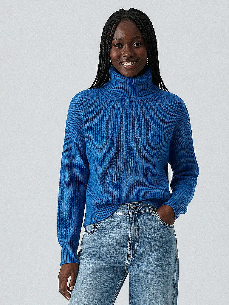 OUÍ | Pull à col roulé | Bleu