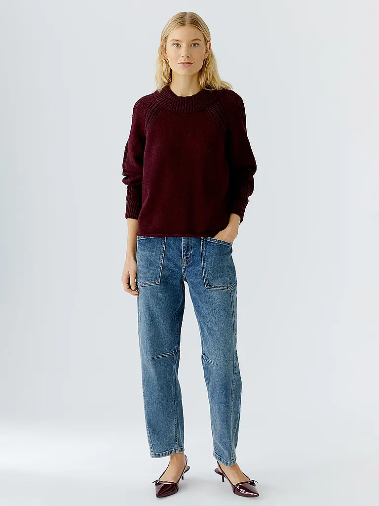OUÍ | Pull | Rouge foncé