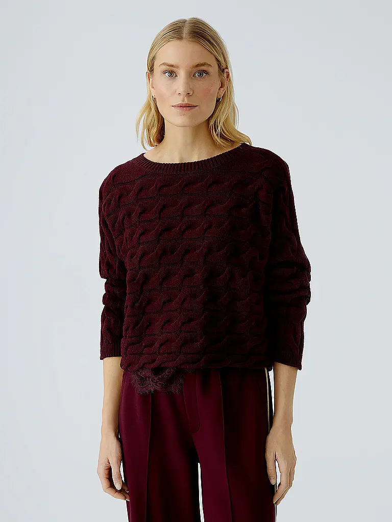 OUÍ | Pullover | dunkelrot