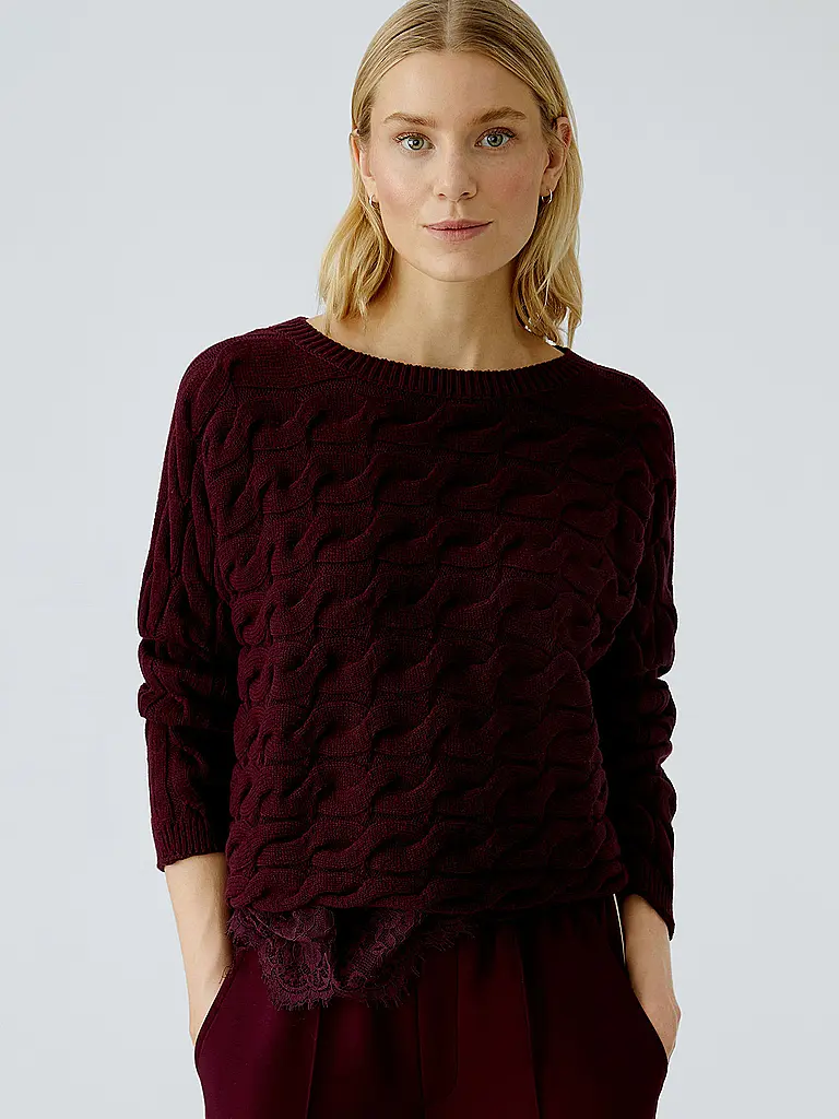 OUÍ | Pullover | dunkelrot
