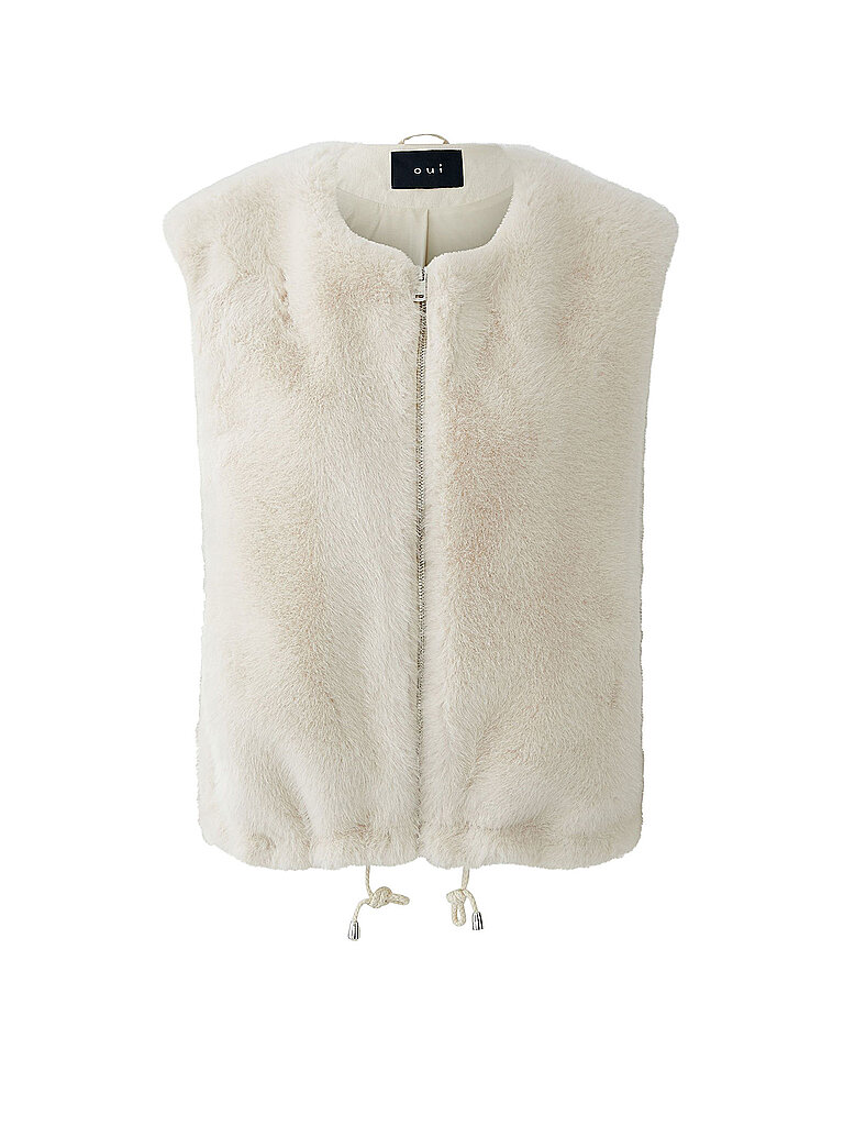 Ouí Gilet aspect fourrure beige 44