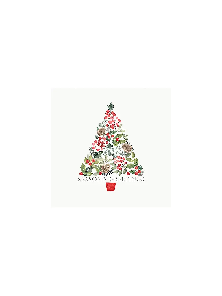 PAPER-PRODUCTS | Serviettes de Noël 25x25cm | Beige