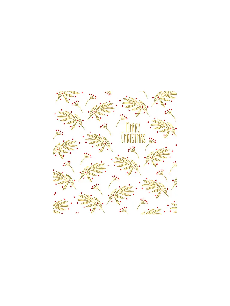PAPER-PRODUCTS | Serviettes de Noël 25x25cm | Blanc