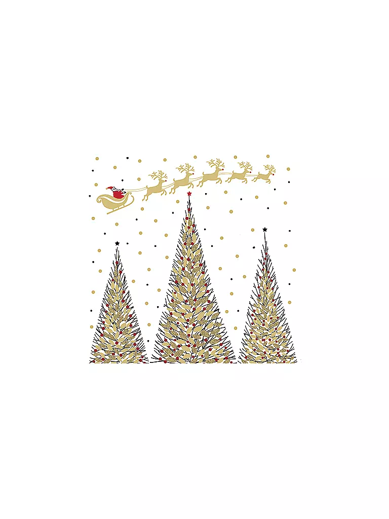 PAPER-PRODUCTS | Serviettes de table de Noël 33x33cm JOYEUX NOEL | Or