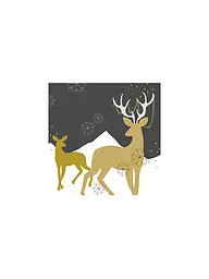PAPER-PRODUCTS | Weihnachts Lunch-Servietten 33x33cm GOLDEN DEER  | Or