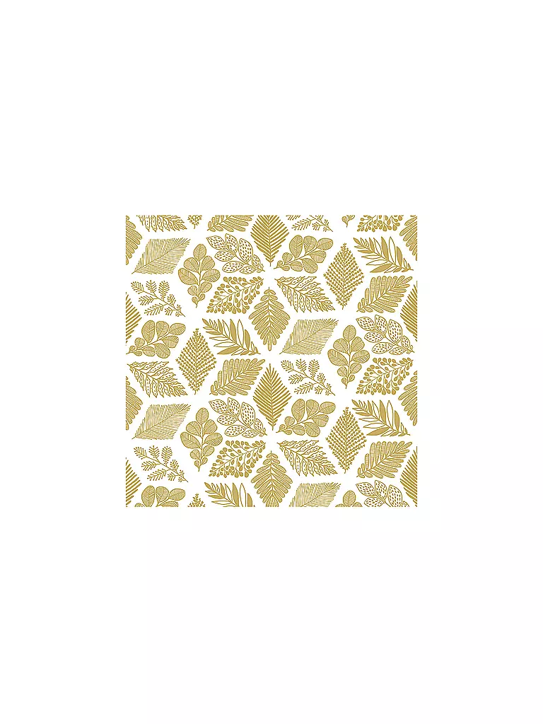PAPER-PRODUCTS | Weihnachts Lunch-Servietten 33x33cm PURE LEAVES | Or
