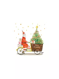 PAPER-PRODUCTS | Weihnachts Lunch-Servietten 33x33cm SANTA DELIVERY | Blanc