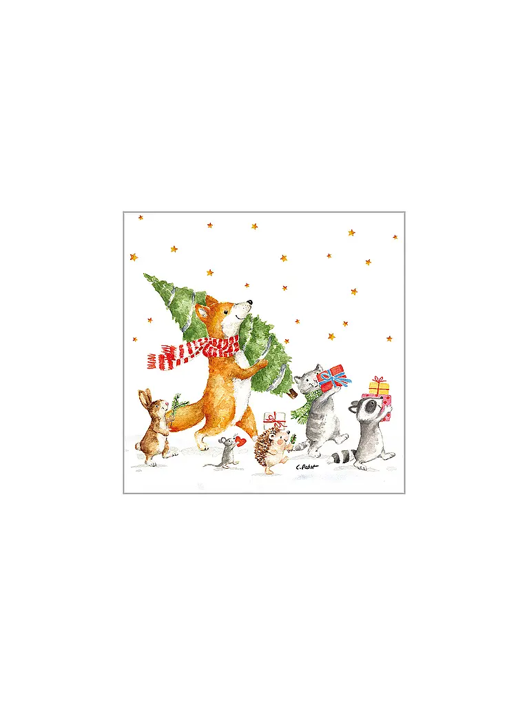 PAPER-PRODUCTS | Weihnachts-Servietten 25x25cm | Blanc
