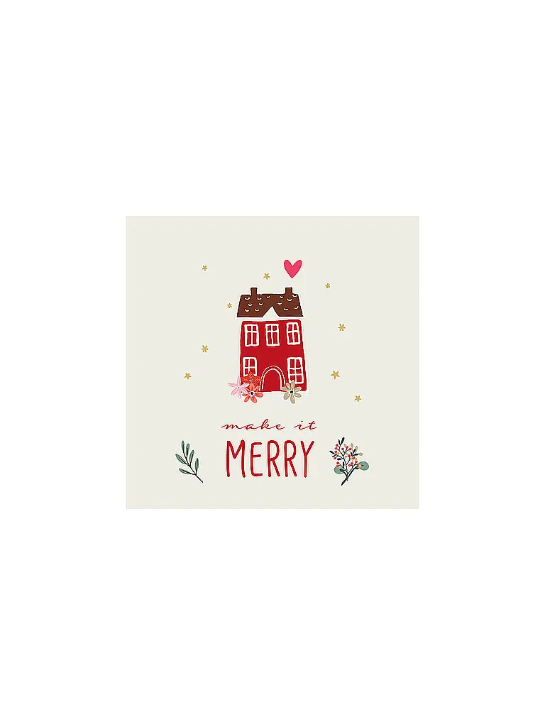 PAPER-PRODUCTS | Weihnachts-Servietten 33x33cm  | Beige