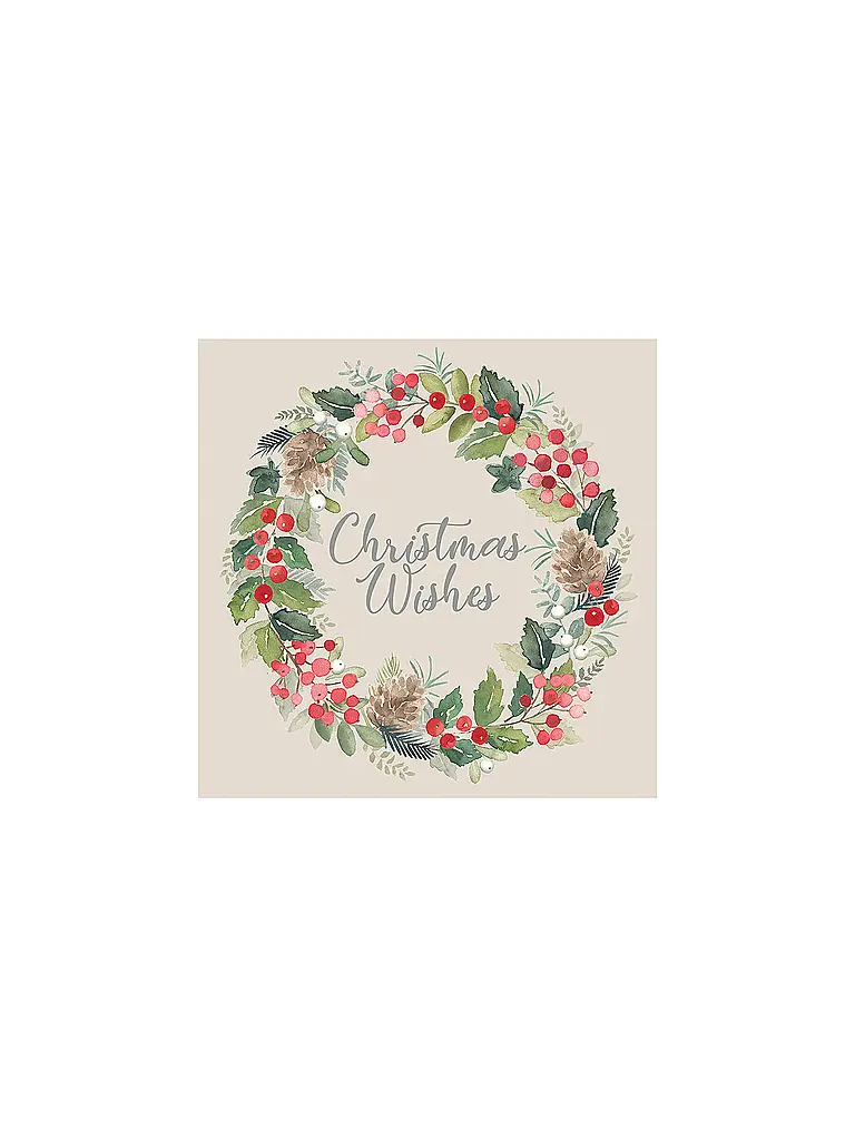 PAPER-PRODUCTS | Weihnachts-Servietten 33x33cm  | Crème
