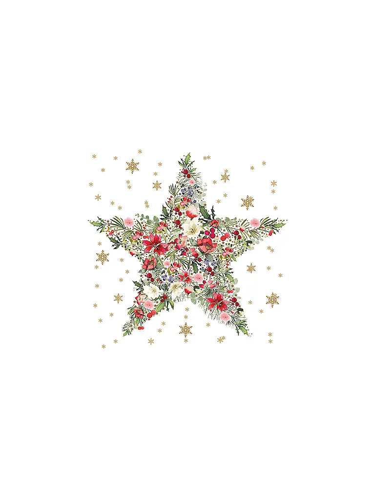 PAPER-PRODUCTS | Weihnachts-Servietten 33x33cm  | Blanc