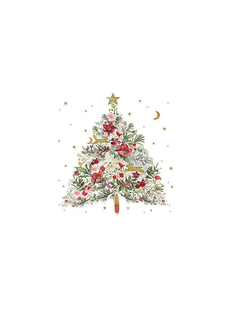 PAPER-PRODUCTS | Weihnachts-Servietten 33x33cm  | Blanc