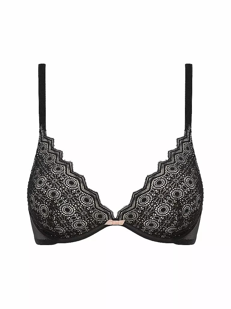 PASSIONATA | Dekollete-BH ungefüttert (Mit Bügel) "Georgia" black | Noir