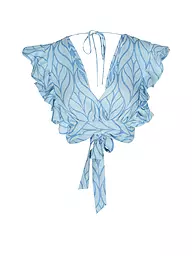 PEARL & CAVIAR | Top court ajusté ZAKAR | Bleu
