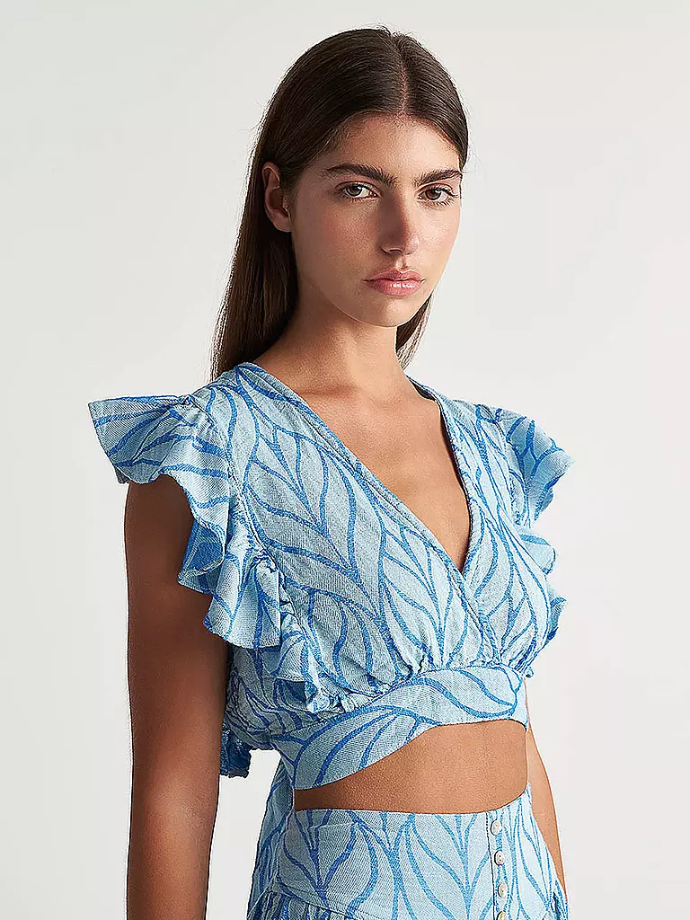 PEARL & CAVIAR | Top court ajusté ZAKAR | blau