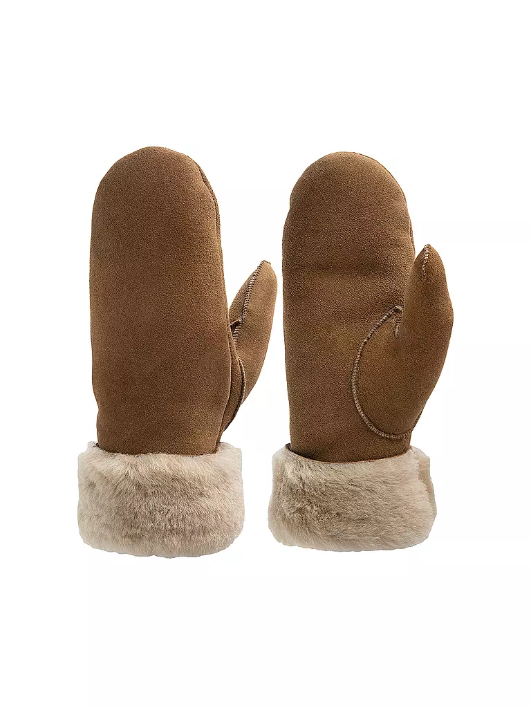 PEARLWOOD | Gants en cuir - Moufles FIONA | camel