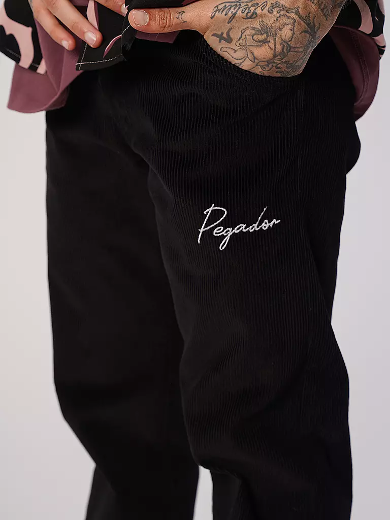 PEGADOR | Cordhose  Straight Fit  | Noir