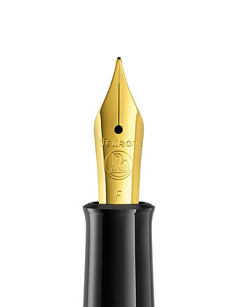 PELIKAN | Stylo plume M200 vert marbré fin avec étui