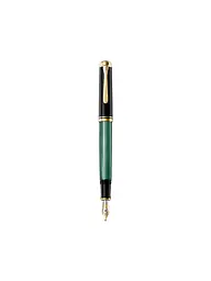 PELIKAN | Stylo plume - Stylo à piston Souverän® M 400 Noir-Vert Medium | Vert foncé