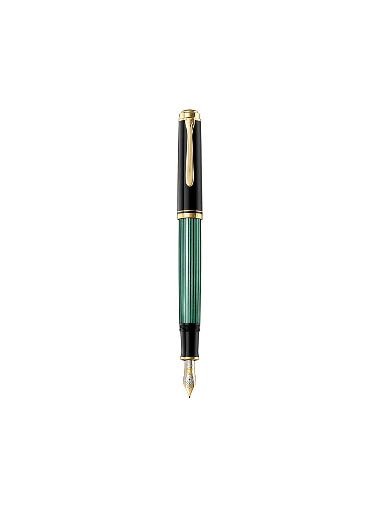 PELIKAN | Stylo plume - Stylo à piston Souverän® M 400 Noir-Vert Medium | Vert foncé