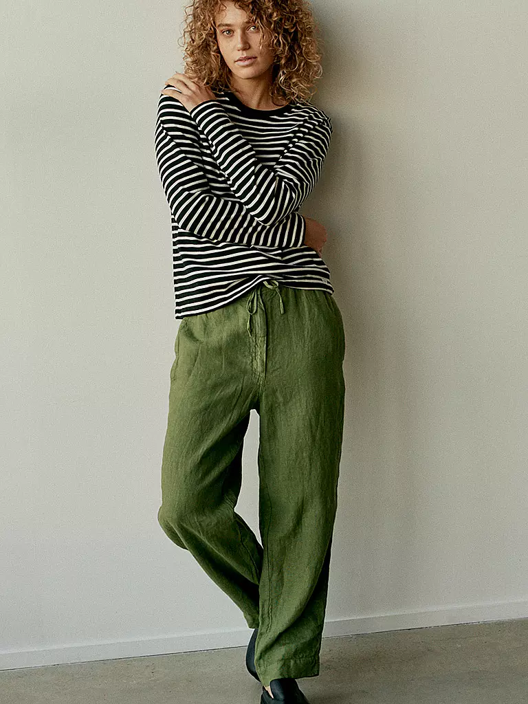 PENN&INK | Leinenhose  | Olive