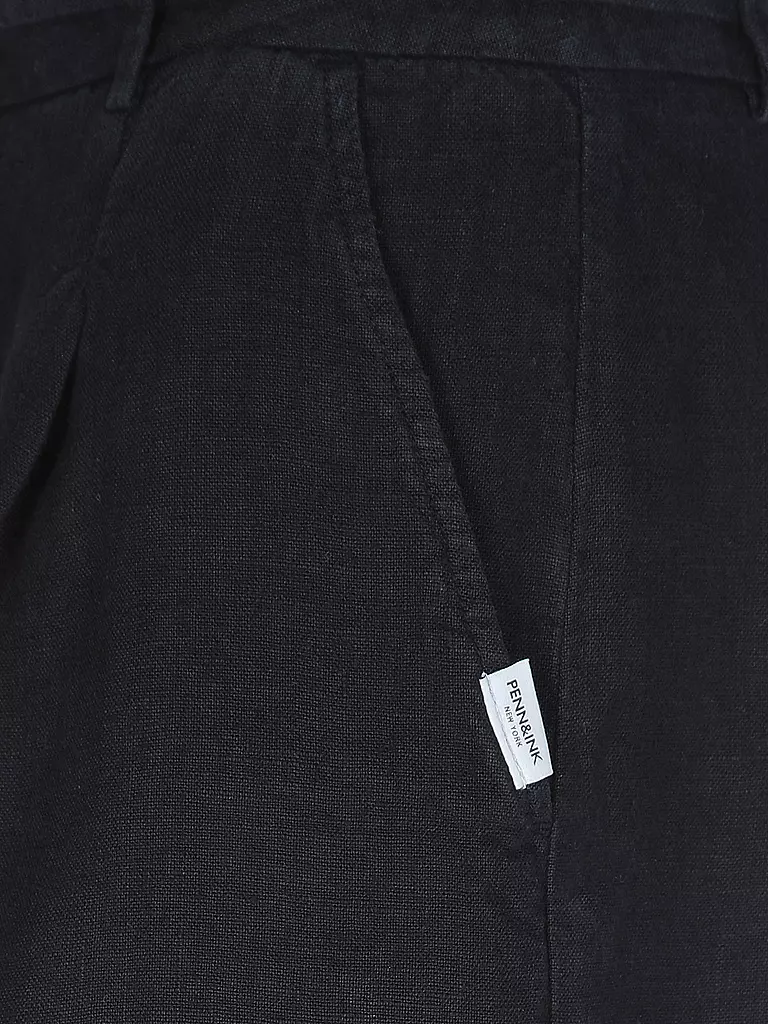 PENN&INK | Leinenshorts  | Bleu foncé