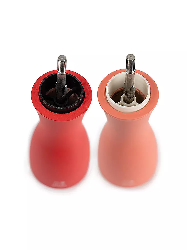 PEUGEOT | Ensemble de moulins à poivre et à sel TAHITI FEUER 2 pièces 15 cm en hêtre / abricot et rouge | 