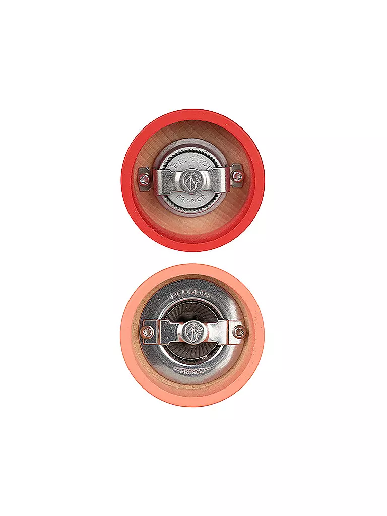 PEUGEOT | Ensemble de moulins à poivre et à sel TAHITI FEUER 2 pièces 15 cm en hêtre / abricot et rouge | 
