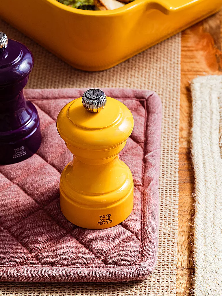 PEUGEOT | Moulin à poivre BISTRORAMA 10cm Bois de hêtre / Safran | Jaune