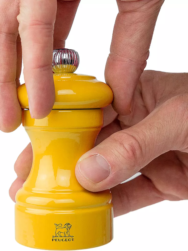 PEUGEOT | Moulin à poivre BISTRORAMA 10cm Bois de hêtre / Safran | Jaune