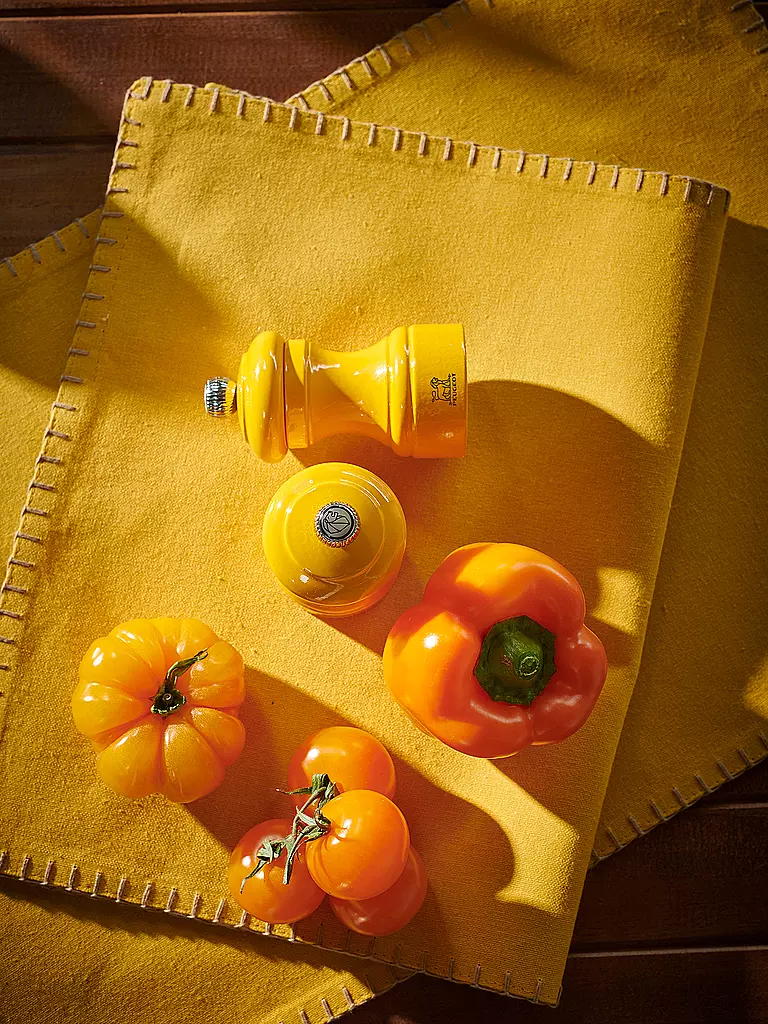 PEUGEOT | Moulin à poivre BISTRORAMA 10cm Bois de hêtre / Safran | Jaune