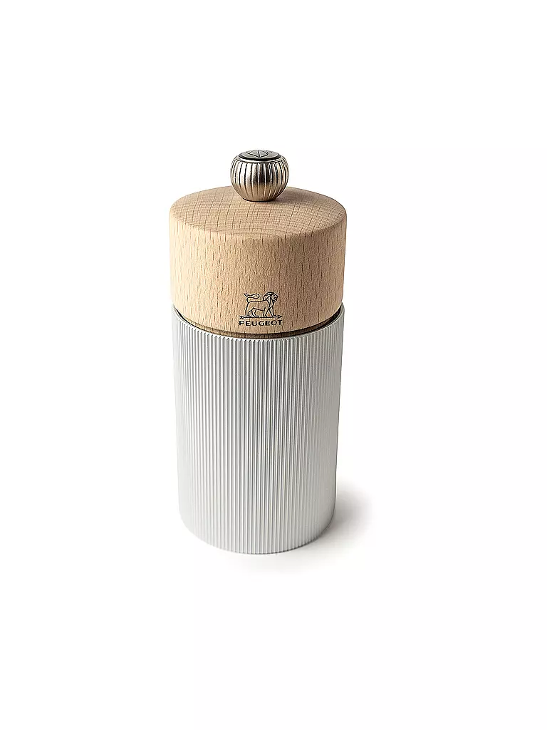 PEUGEOT | Moulin à poivre manuel Line 12cm Alu/Hêtre | beige