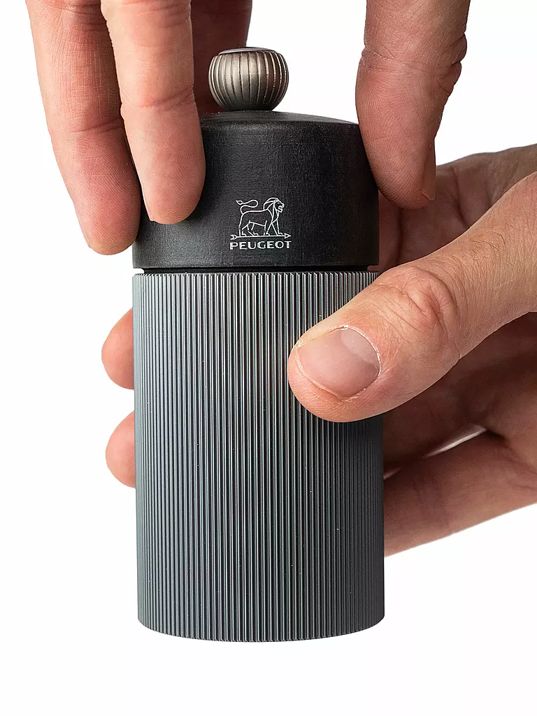 PEUGEOT | Moulin à poivre manuel Line 12cm Carbone/Bois | Gris